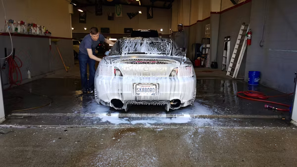 White Engine Splatter After Oil Change