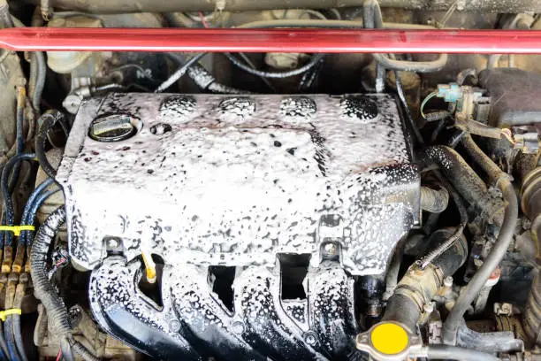 White Engine Splatter After Oil Change