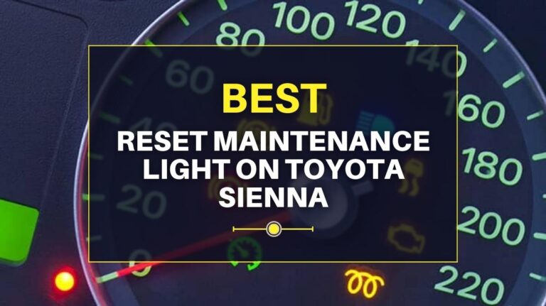 Reset Maintenance Light Toyota Rav4